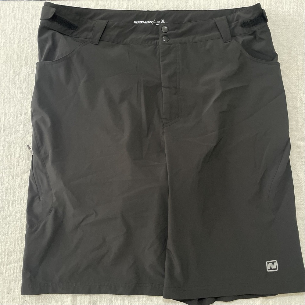 Nishiki Black Mountain Bike Cycling Bicycle Shorts Men`s XL Athletic Outdoors